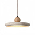Modern Pendant Light – Wood and Stone LED Ceiling Lamp for Dining Room