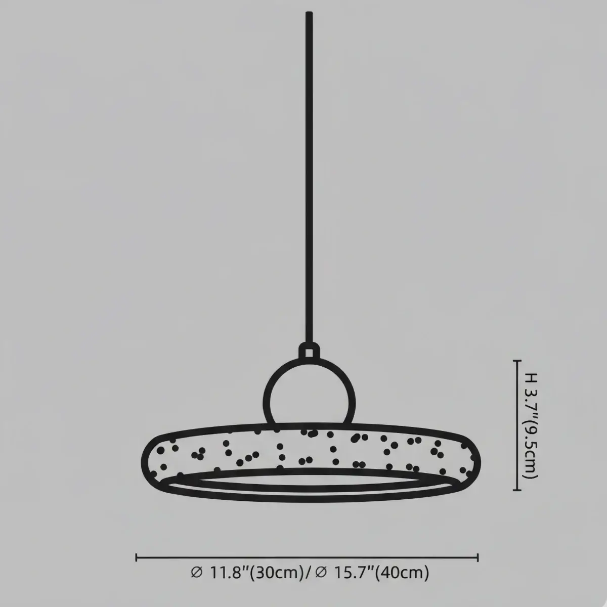 Modern Pendant Light – Wood and Stone LED Ceiling Lamp for Dining Room