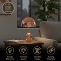 Modern Bell Table Lamp – Metal Dome Desk Light in Gold, Rose Gold or Chrome for Bedroom