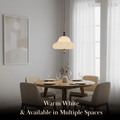 Modern Fabric Pendant Light – Sculptural Flower Ceiling Lamp for Dining Room