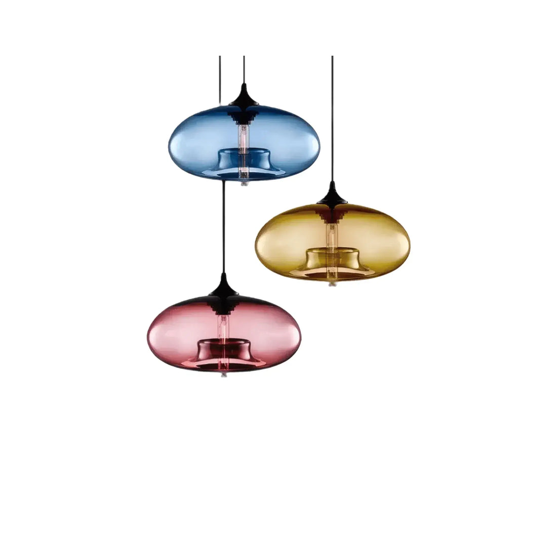 Modern Glass Pendant Light – Bread-Shaped Kitchen Island Lamp, 5 Colors