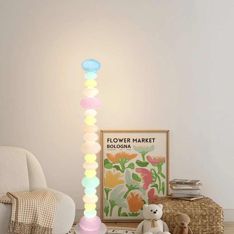 Art Deco Colorful Glass Floor Lamp for living room