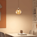 Modern Bubble Glass Pendant Light Orange