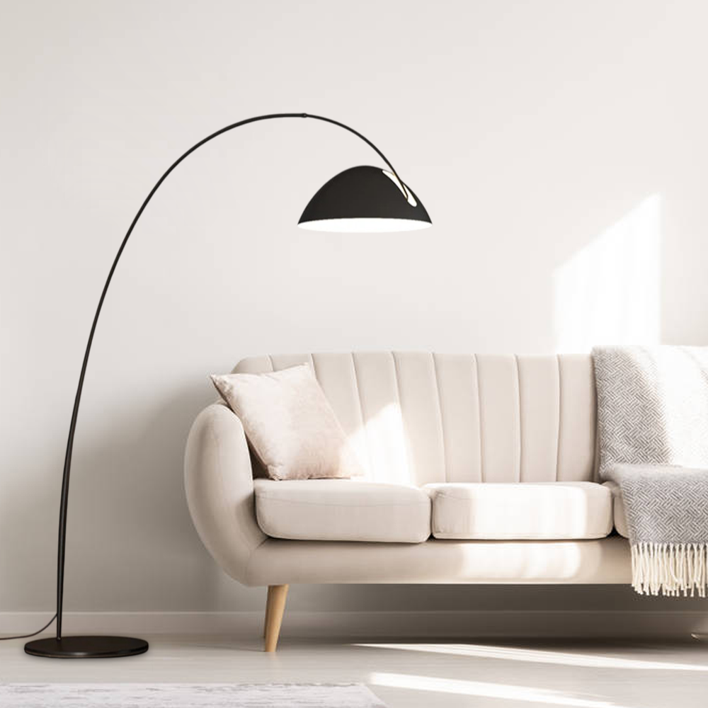 Floor Lamp – Metal Curved Design for Living Room