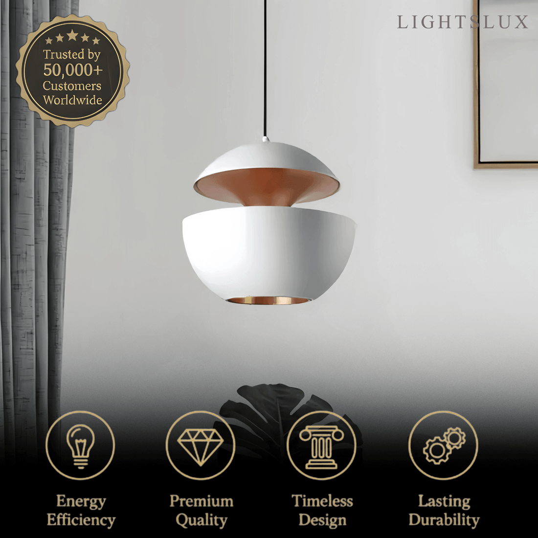 Modern Globular Pendant Light