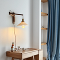 Wall Lamp — Walnut Wood & Ceramic Shade Living ROOM