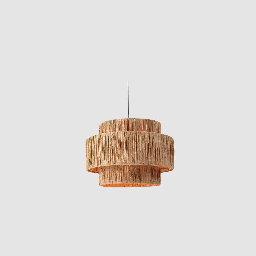Ceiling Light- Metal & Paper Streamer Shade for Dining Room