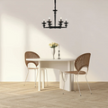 Chandelier - Convertible Wall/Pendant Light with Glass Dining/Living Room
