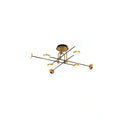 Chandelier – Glass & Metal Fixture for Living Room