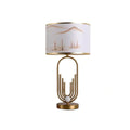 Table Lamp - Metal Frame with Fabric Living Room/Bedroom