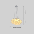 Art Deco Flower Pendant Light Dimension