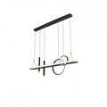 Modern Geometric Pendant Light — Black for Dining Room