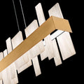 Acropolis 46in LED Linear Alabaster Chandelier - BrassJoyfuzzy