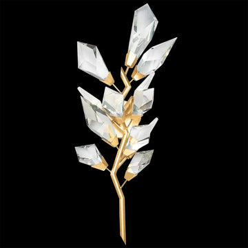 Addison Gold Leafed 27″ Crystal Sconce - Joyfuzzy