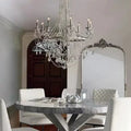 Affordable French Vintage Iron Crystal Pendant Candle Chandelier for Living Room / Restaurant / Cafe / Hotel lobby - Joyfuzzy