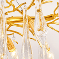 Agnes Aluminum Branch Crystal Chandelier - 23.62