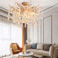 Agnes Brass Branch Crystal Ceiling Light - 47.24