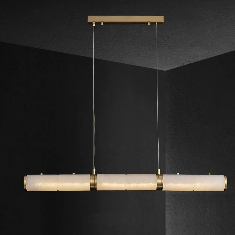 Alabaster Cylindrical Chandelier rbrights 55.12" L