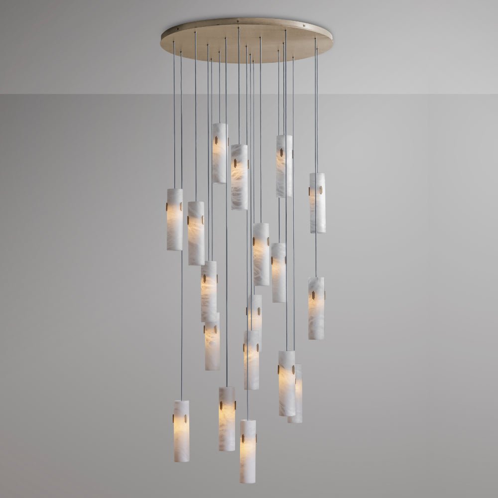 Alabaster Deco Cluster Chandelier - 7 - light ClusterJoyfuzzy