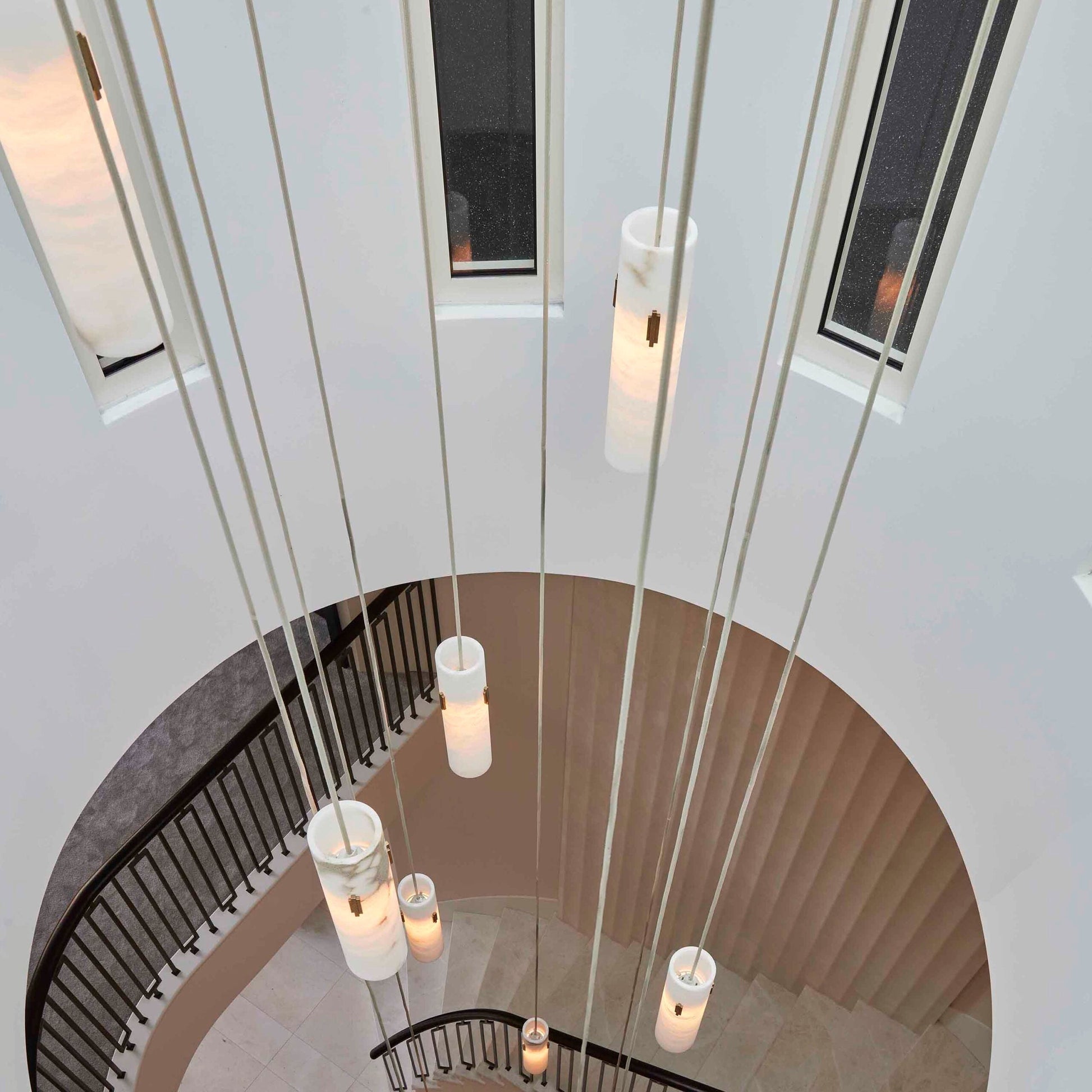 Alabaster Deco Cluster Chandelier - 12 - light ClusterJoyfuzzy