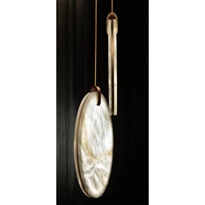 Alabaster Disc Pendant Light - D 9.8''Joyfuzzy