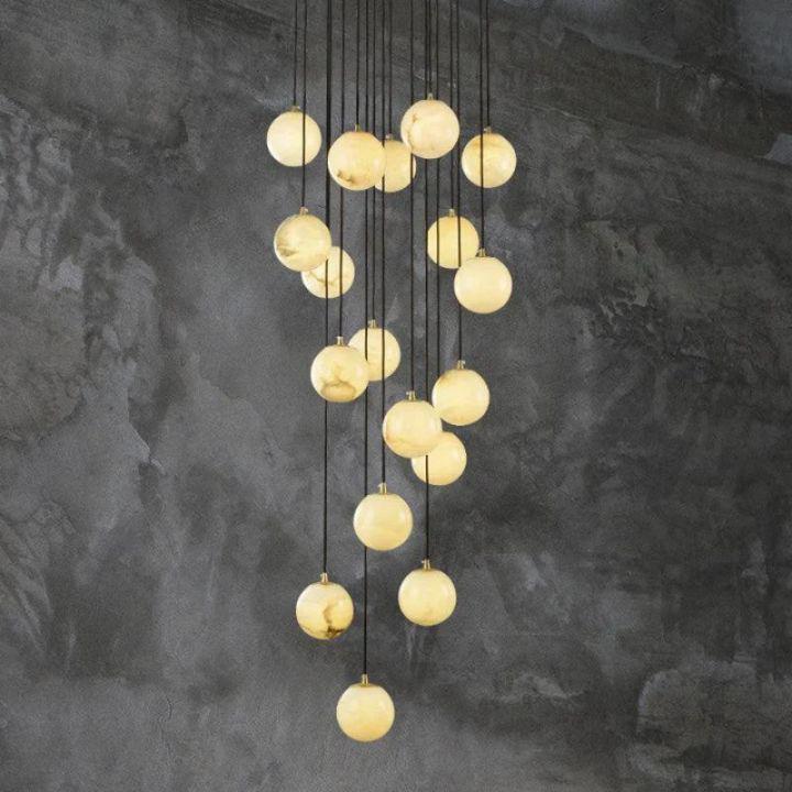 Alabaster Global Wavy Chandelier - 18 LightsJoyfuzzy