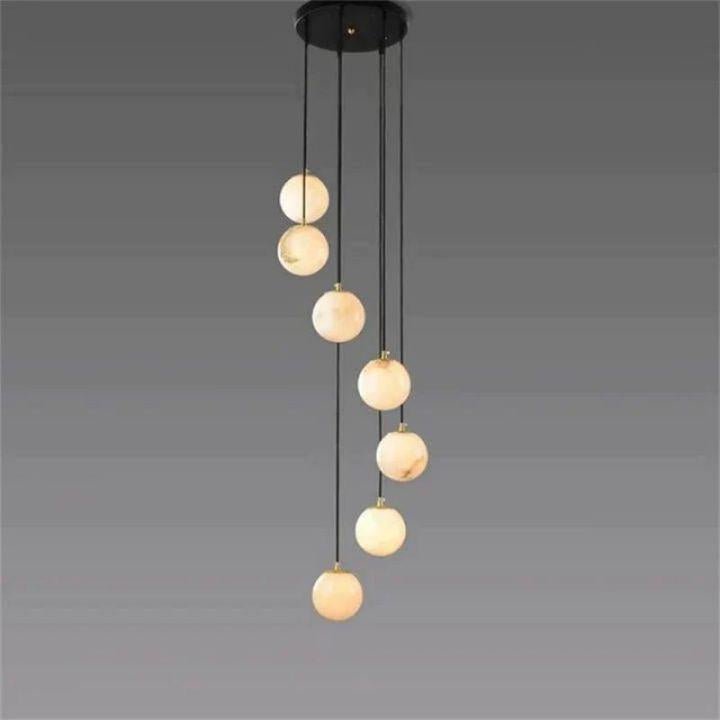 Alabaster Global Wavy Chandelier - 7 LightsJoyfuzzy