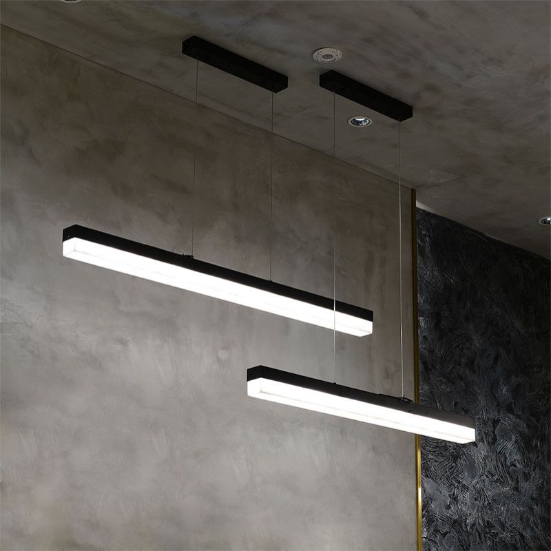 Alabaster Simple Linear Kitchen Island Chandelier 吊灯 rbrights 39.37"L*2.36"W*2.36"H Brass