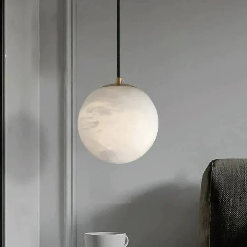Alabaster Spherical Pendant Light - Joyfuzzy