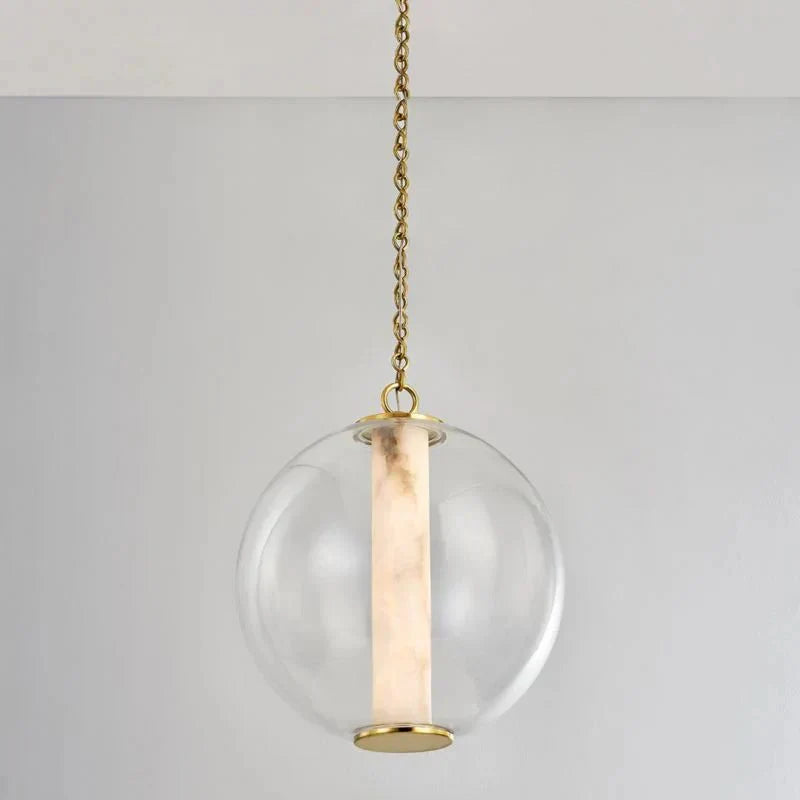Alabaster Tube Glass Globe Pendant - Joyfuzzy