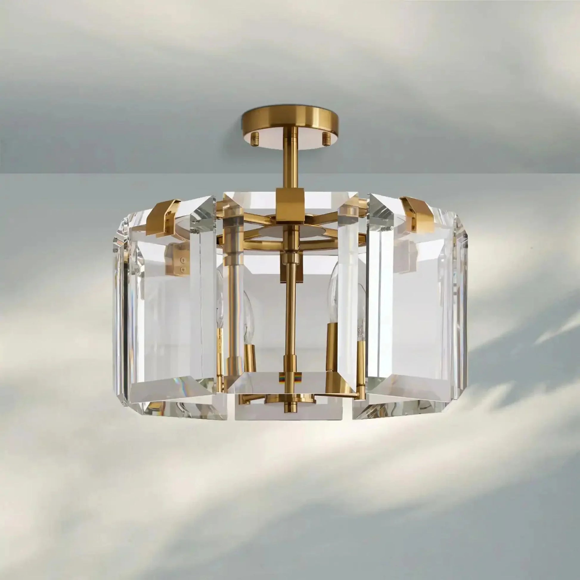Amaya 4 - Light Flushmount - BrassJoyfuzzy
