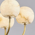 Aurelian Alabaster Globe Chandelier with 6/8/10/12 heads - 6 Heads ? 27.6▼ x H 21.7▼ / Dia 70cm x H 55cmBrass & WhiteJoyfuzzy
