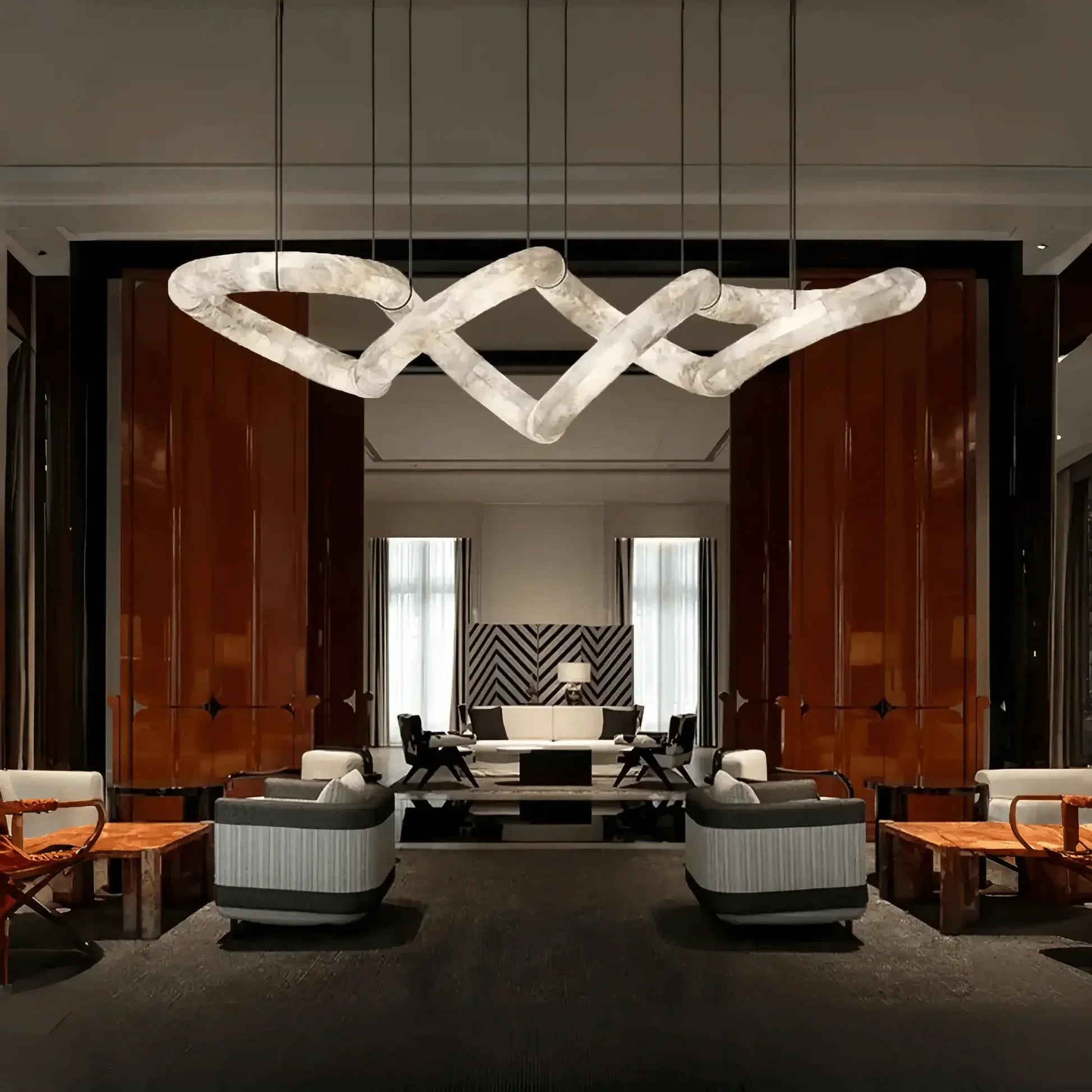 Joyfuzzy Infinity Massive Alabaster Chandelier - Joyfuzzy