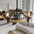 Caged Modern Farmhouse Ceiling Fan Light 32