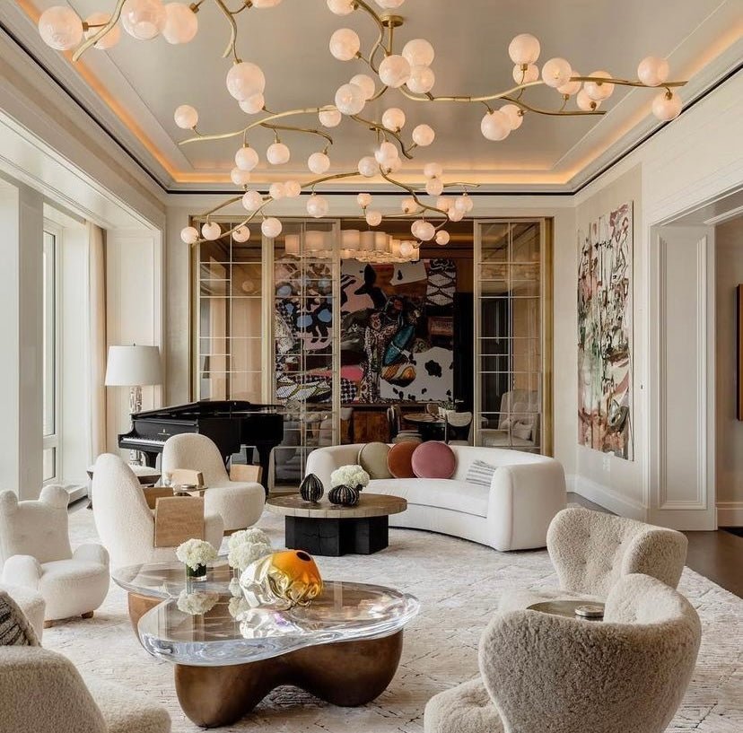 Contemporary Hand - blown Glass Globes Branch Chandelier for Dining Room Living Room and Kitchen Island - L140"*W60"*H32"Warm LightJoyfuzzy