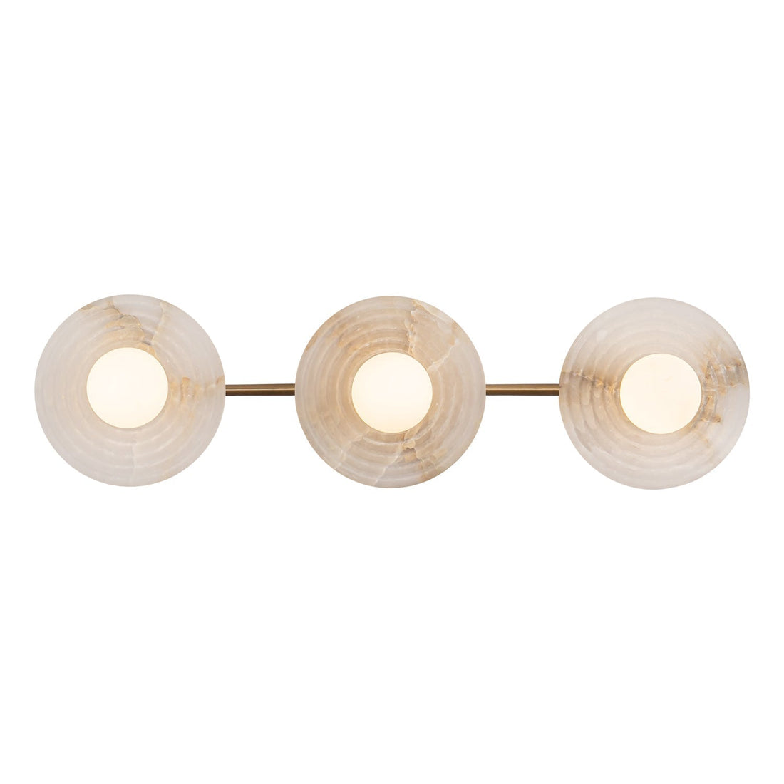 Dahlia Triple Alabaster Wall Sconce - Urban BronzeJoyfuzzy