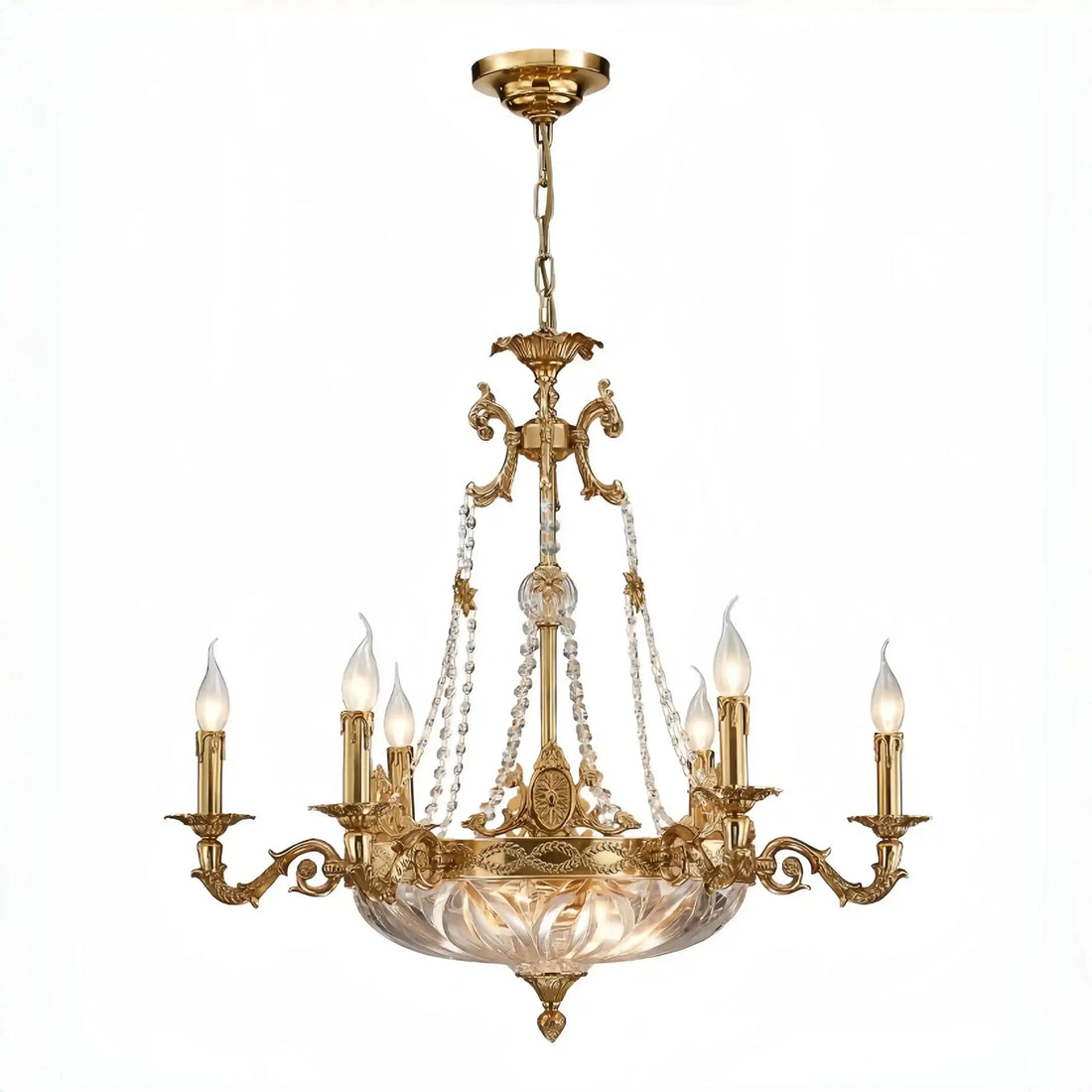 European Style Luxury Crystal Pendant Candle Chandelier for Living Room/Foyer/Entrys/Hallwayr - Joyfuzzy