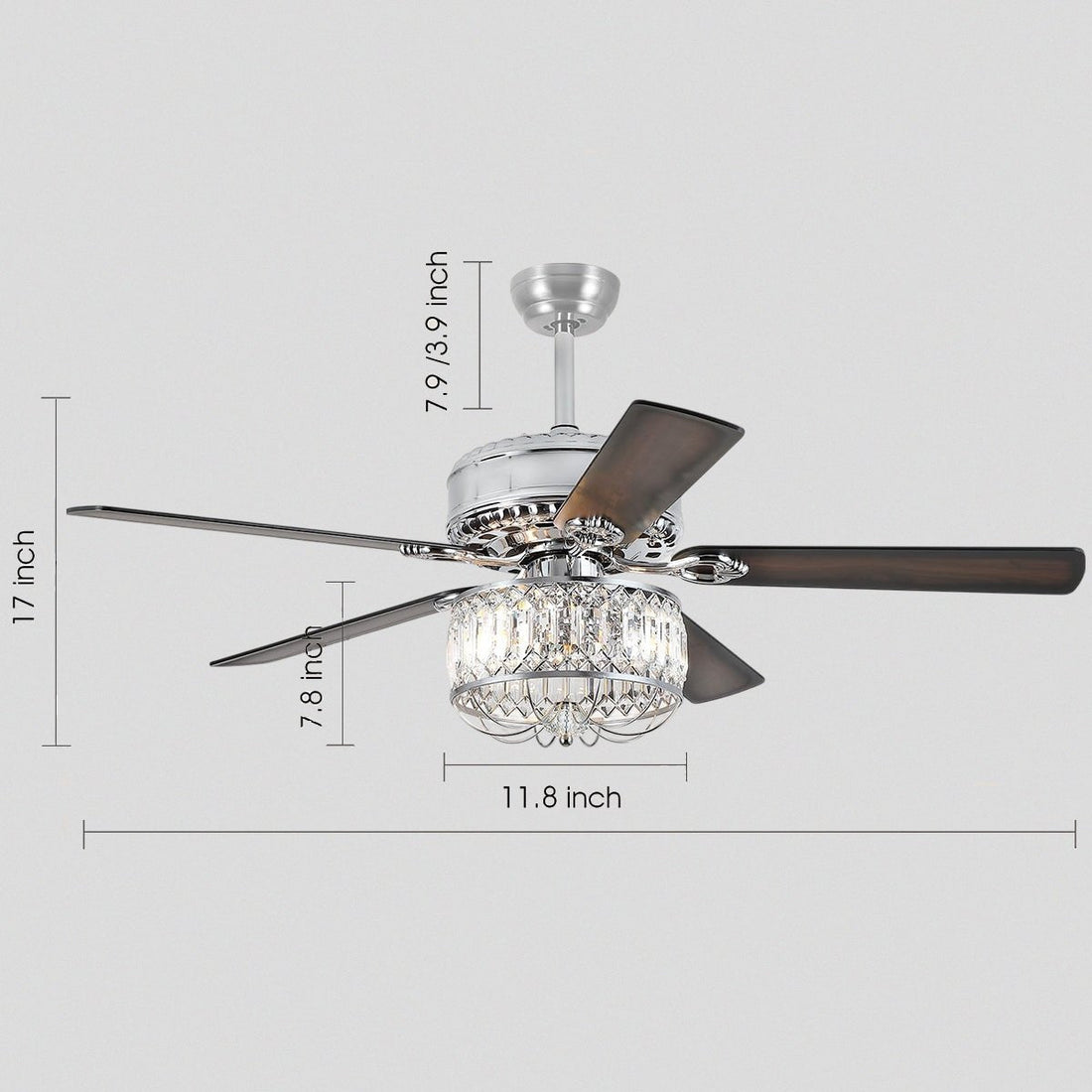 Farmhouse Crystal Ceiling Fan Light - Joyfuzzy