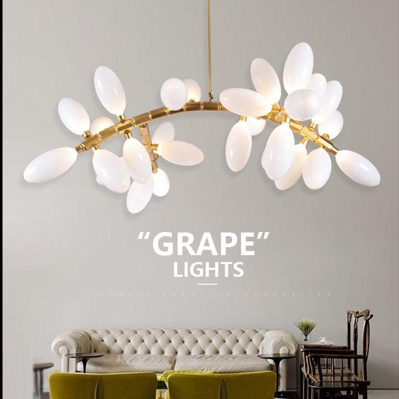 Fashion Grape Linear Chandelier 57" L - Style AJoyfuzzy