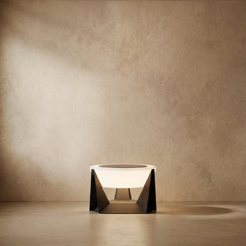 Stellar Modern Drum-Shaped Outdoor Lamp