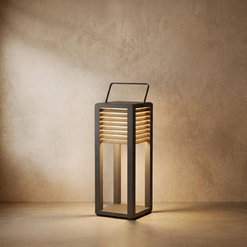 Irondale Solar Outdoor Floor Lamp – Black Lantern