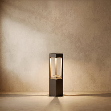 Arcato Modern Rectangular Solar Bollard Light