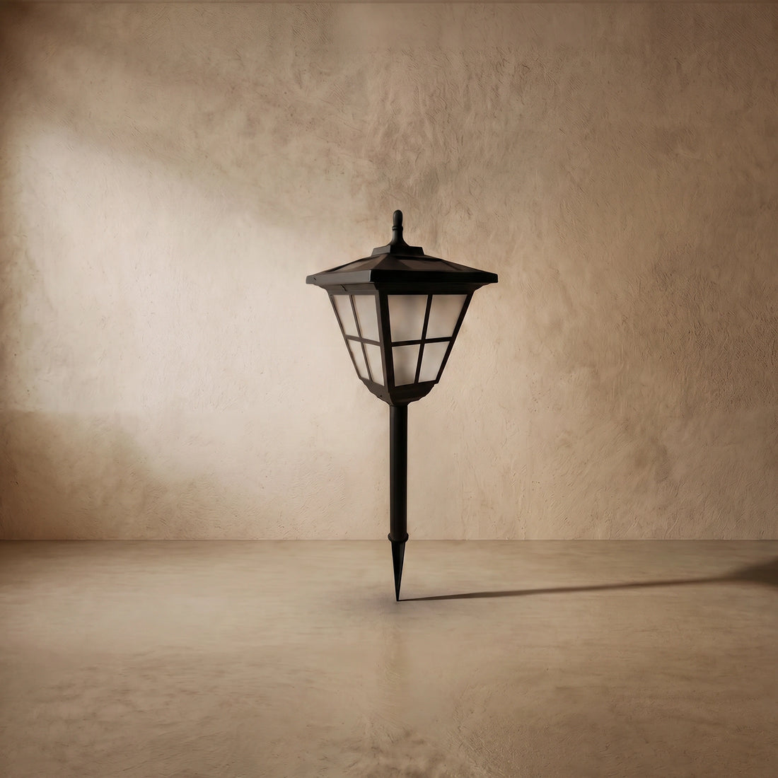 Varlont Irondale Arcato Retro Pathway Light - Black Metal & Acrylic Irregular Design for Patio