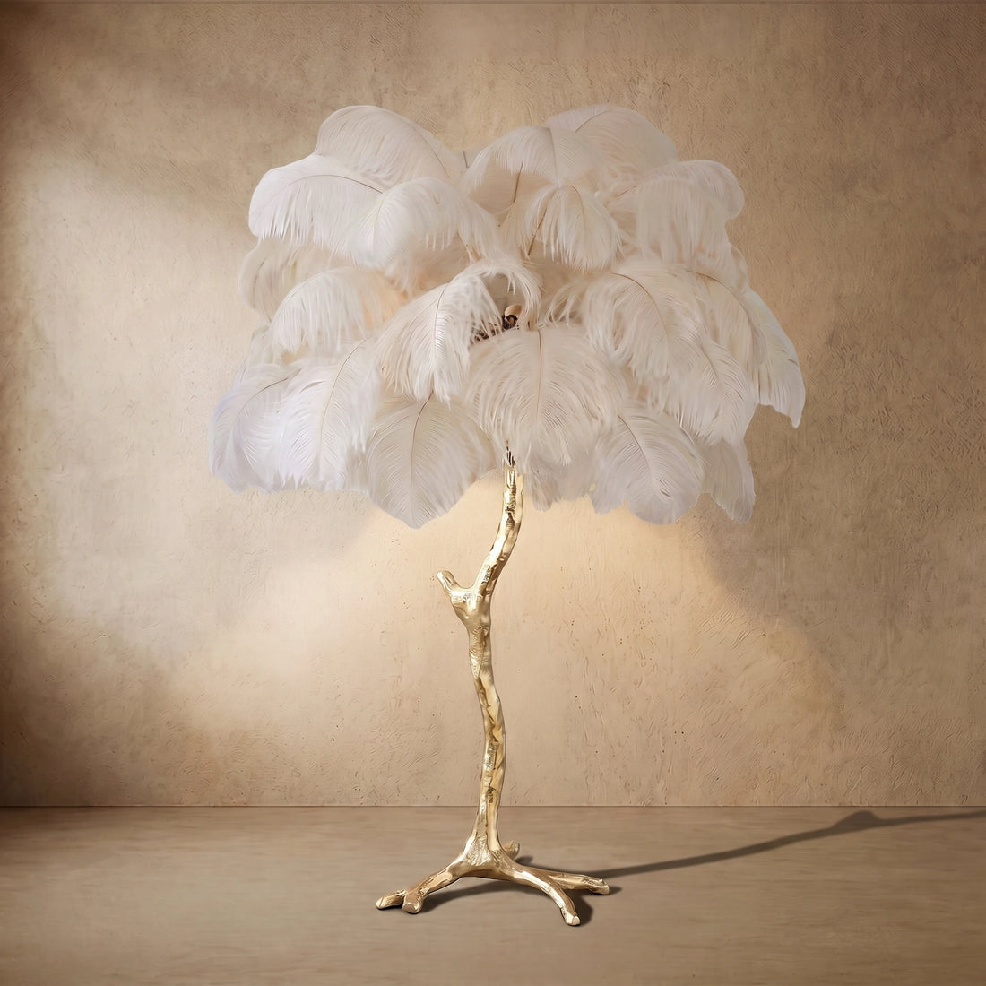 Lunara Nordic Feather Floor & Table Lamp – Luxury Lighting in 9 Colors Options Indoor