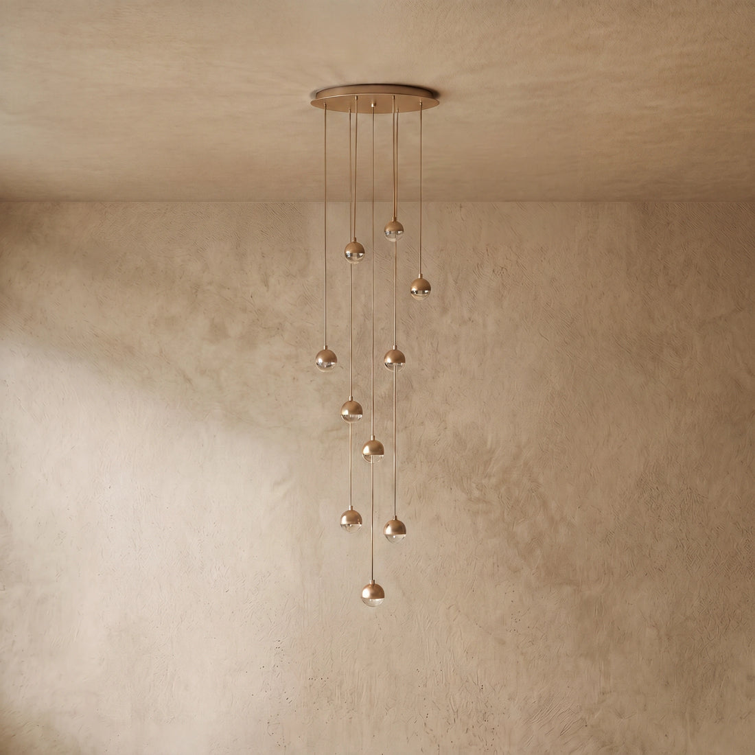 Excelis Royal Crystal Chandelier – Clear Sparkling Crystals with Warm Ambient Glow Living Room