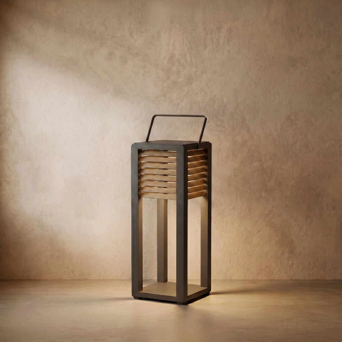 Irondale Solar Outdoor Floor Lamp – Black Lantern