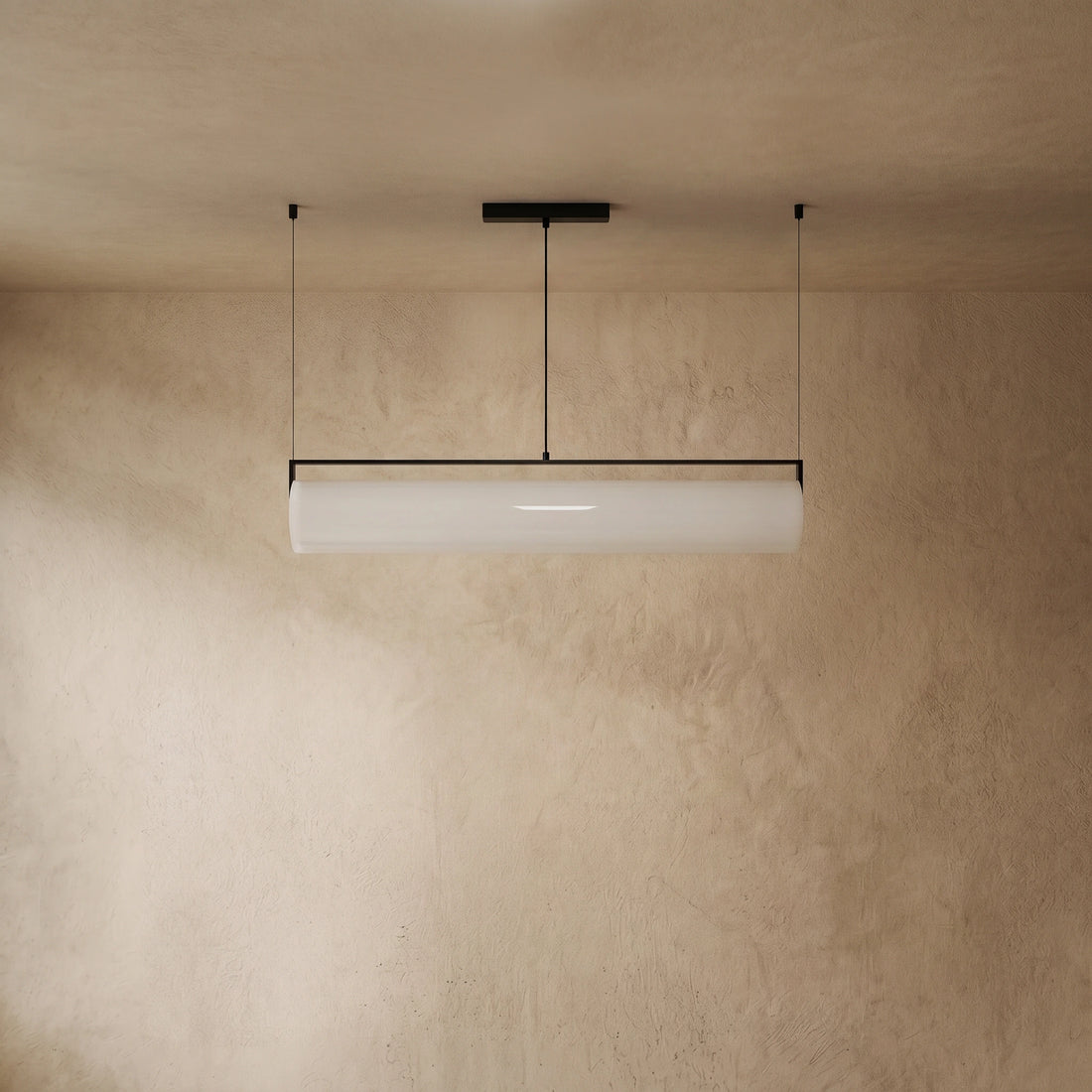 Arcato Modern Designer White Pendant Light – Cylindrical Metal & Acrylic Fixture for Dining Room