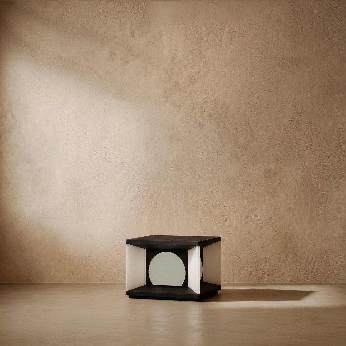 Varlont Arcato Modern Rectangular Pillar Light - Black Metal for Courtyard