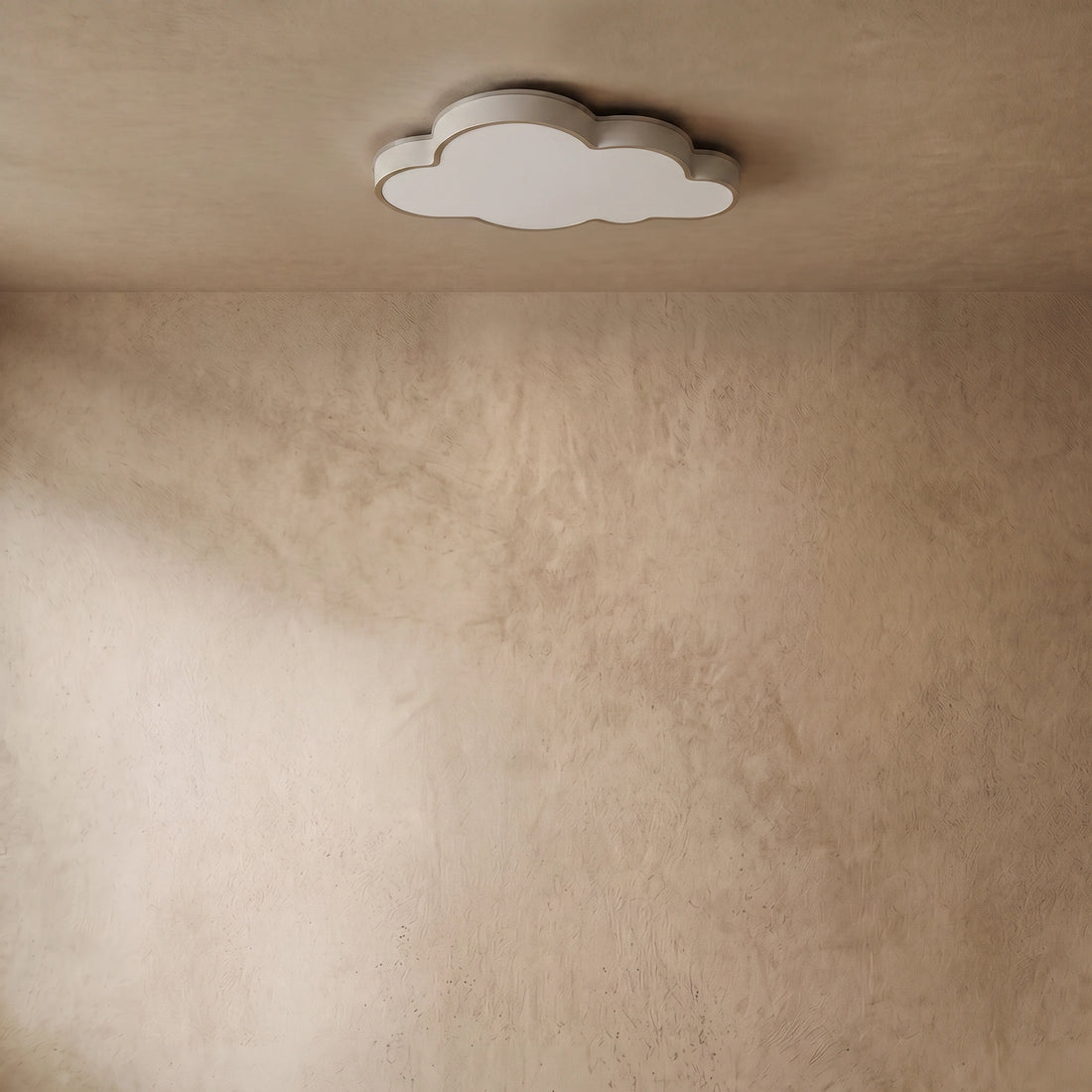 Modern White Flush Mount Ceiling Light - Cloud Design Metal & Acrylic for Bedroom