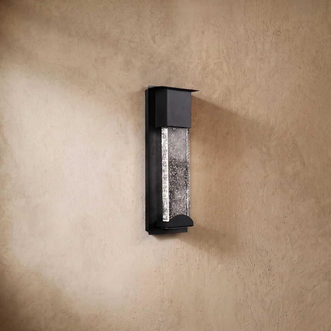 Varlont Arcato Modern Rectangle Outdoor Wall Lamp - Black Metal and Acrylic for Patio